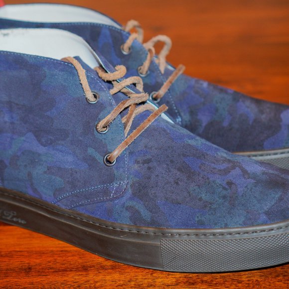 Del Toro Men's Vintage Navy Camo Chukka - Picture 2 of 8